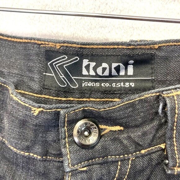 Vintage Y2K Kani Baggy Denim Shorts Mens Size 40 Blue Jean Linen Blend Hip Hop - Picture 3 of 11